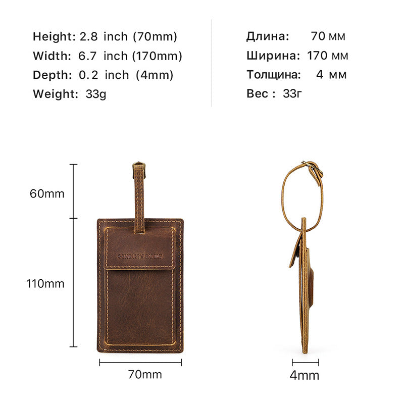 Leather Luggage Tag - Airtag
