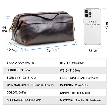 Leather Tech Pouch