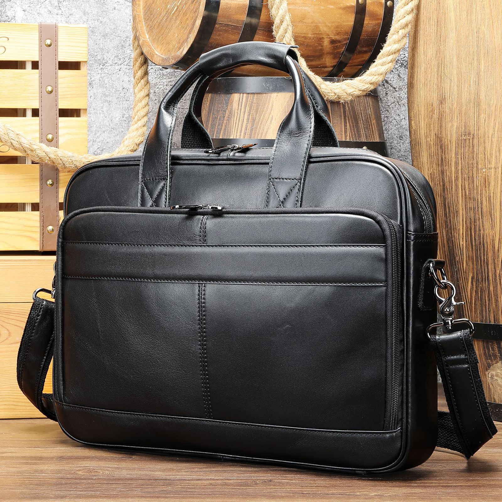 Leather Laptop Briefcase