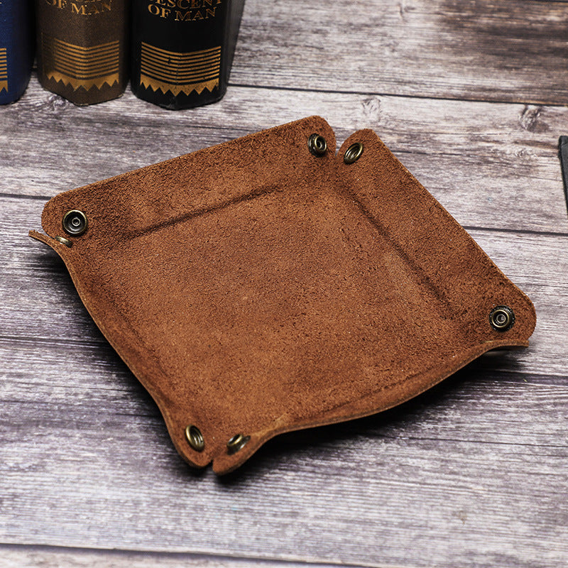Handmade Vintage Leather Valet Tray
